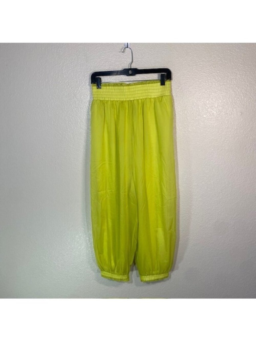 Free People MOVEMENT Sashay My Way Solid Pant Lime Green Medium BOHO